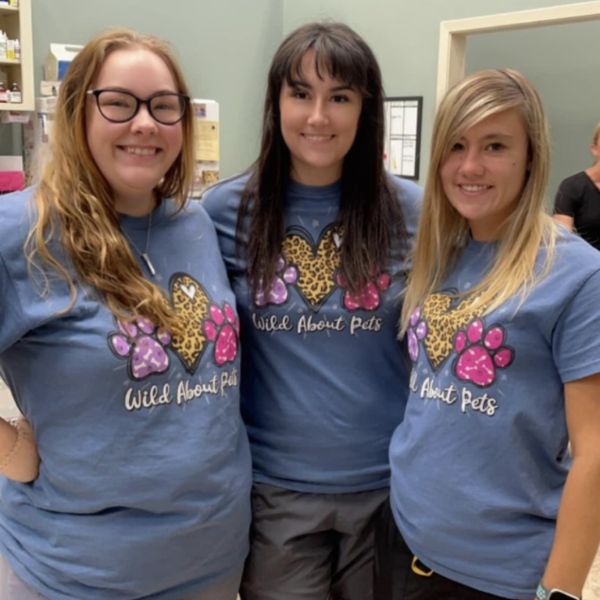 three vet staff posing for photo
